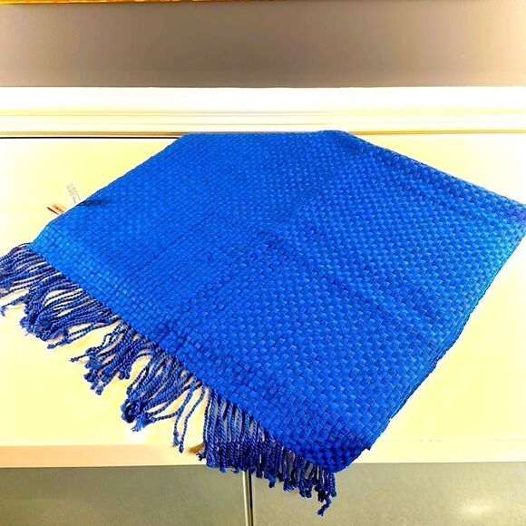 Italca Pashmina Scarf Royal Blue - Picture 2 of 8